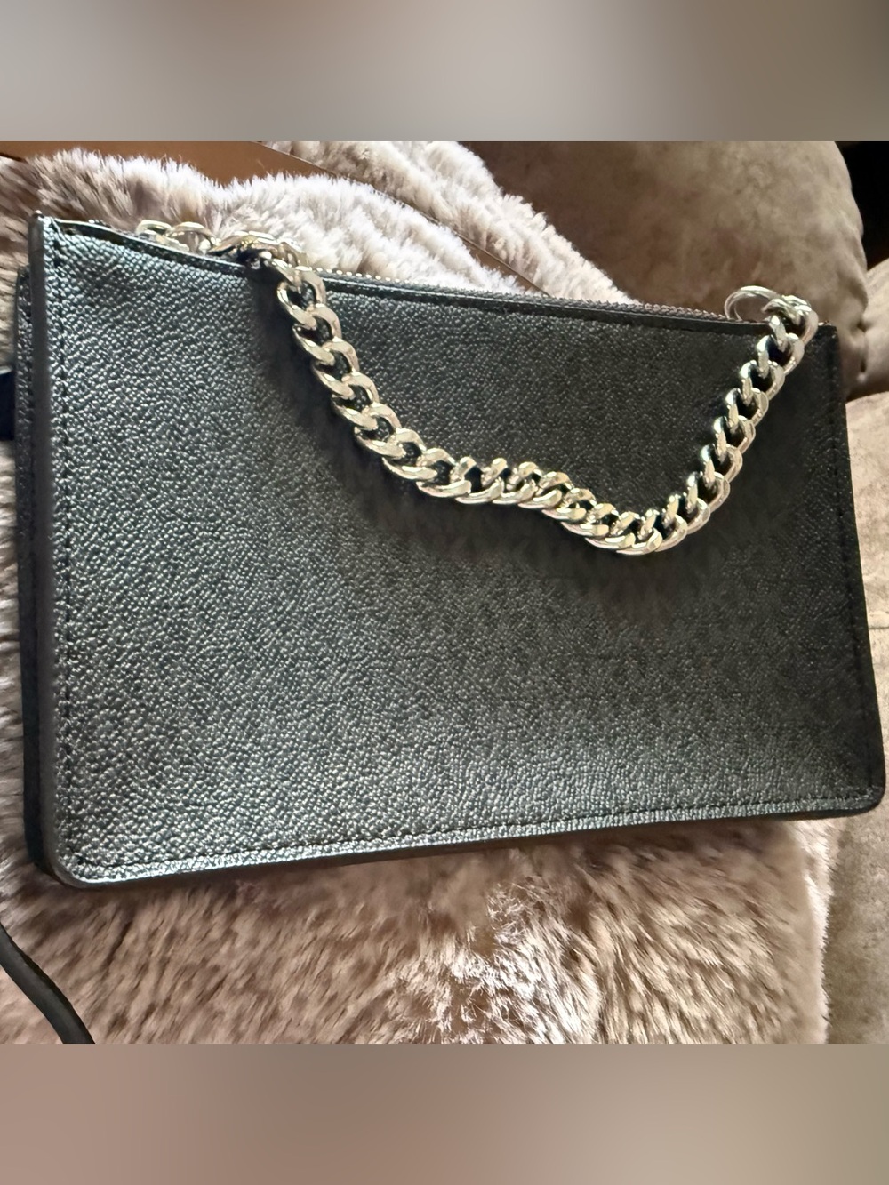 Michael Kors Pull Chain Belt Bag BLACK Logo MK 554131C